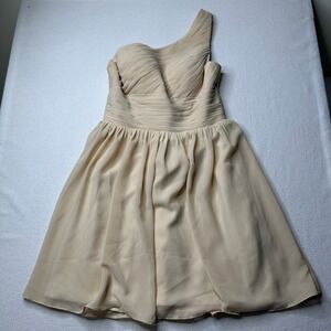 ZAXANTS Champagne One Shoulder Cocktail Party Bridesmaid Dress‎ Size US6
